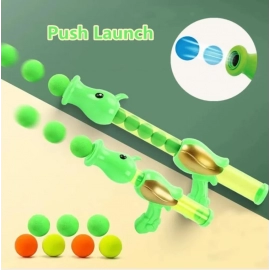 Interactive Cat Toy Ball Pea Aerodynamic Shooter Cats Game Dogs Soft Bomb Launcher Kitten Toys Launch Training Children Pet Gift