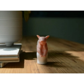 Cute Pig Sitting on Toilet Animal Pig PVC Model Action Figure Decoration Mini Kawaii Toy for Kids Children's Gift Home Decor