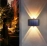 Outdoor Solar Wall Lamp 4LED Warm Light Waterproof Up and Down Luminous Lighting Balcony Yard Garden Porch Decoration Lights