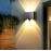 Outdoor Solar Wall Lamp 4LED Warm Light Waterproof Up and Down Luminous Lighting Balcony Yard Garden Porch Decoration Lights