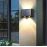 Outdoor Solar Wall Lamp 4LED Warm Light Waterproof Up and Down Luminous Lighting Balcony Yard Garden Porch Decoration Lights